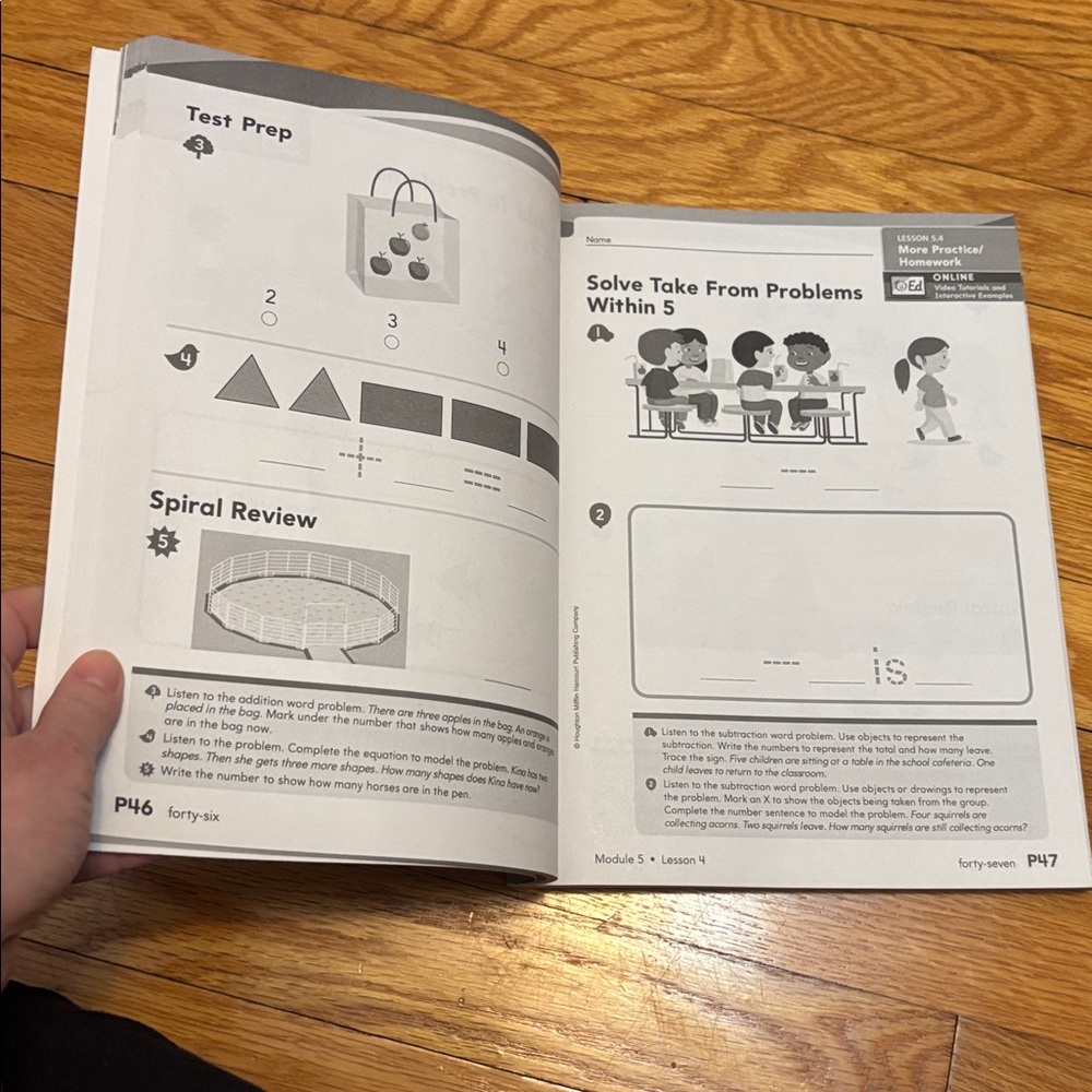 HMH Math Kindergarten Workbook - Picture 2 of 6